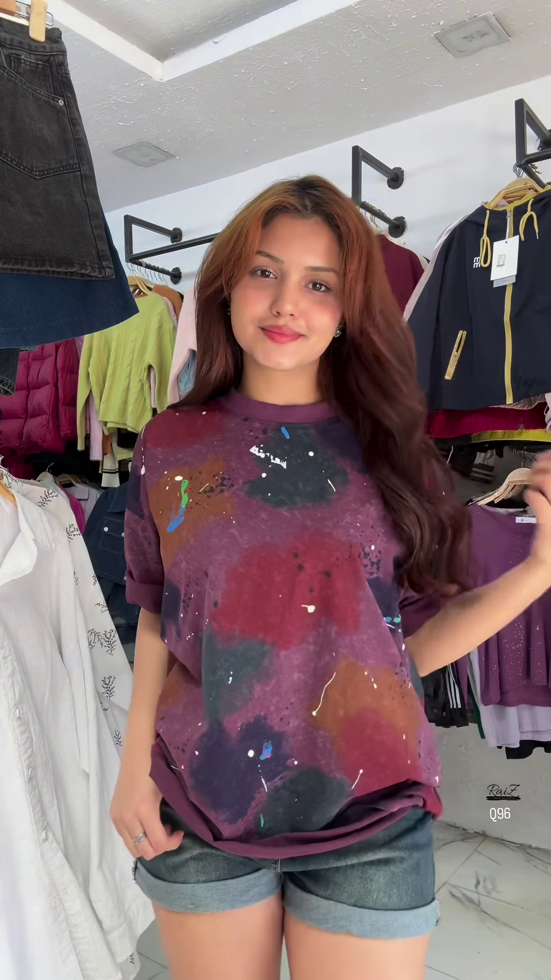 ๐จ Edgy Black T-Shirt with Vibrant Abstract Paint Splatter Design ๐ฅ
