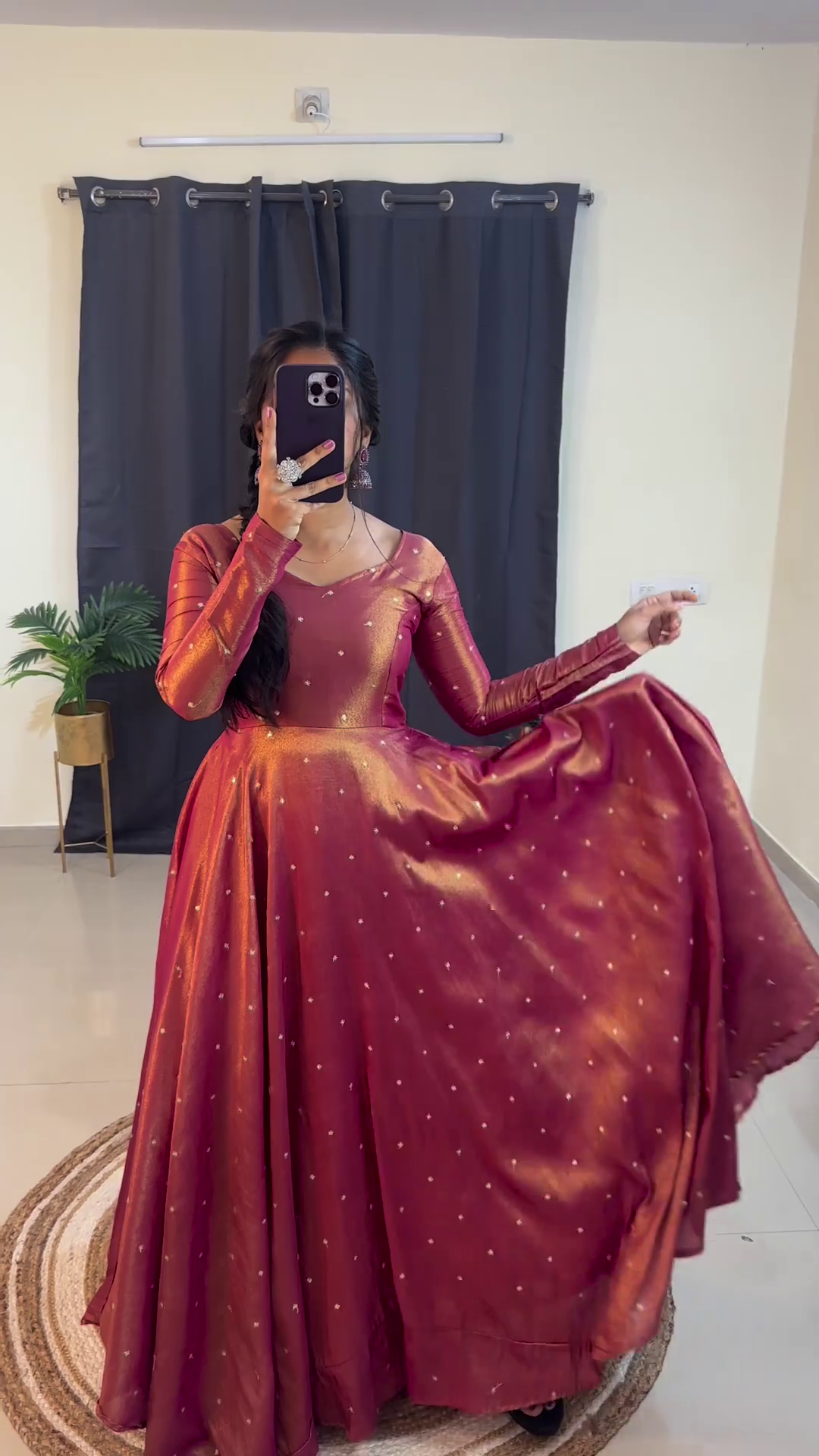 Beautiful Embroidery Sequence Gown Set