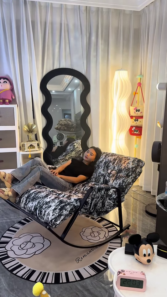Rock Your Relaxation – Modern Cozy Rocking Lounge Chair 🖤🪑🛋️