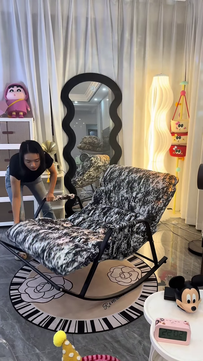 Rock Your Relaxation – Modern Cozy Rocking Lounge Chair 🖤🪑🛋️