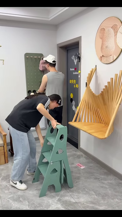 🪄 Space-Saving Magic: The Wall-Mounted Folding “Piano” Chair! 🪑✨