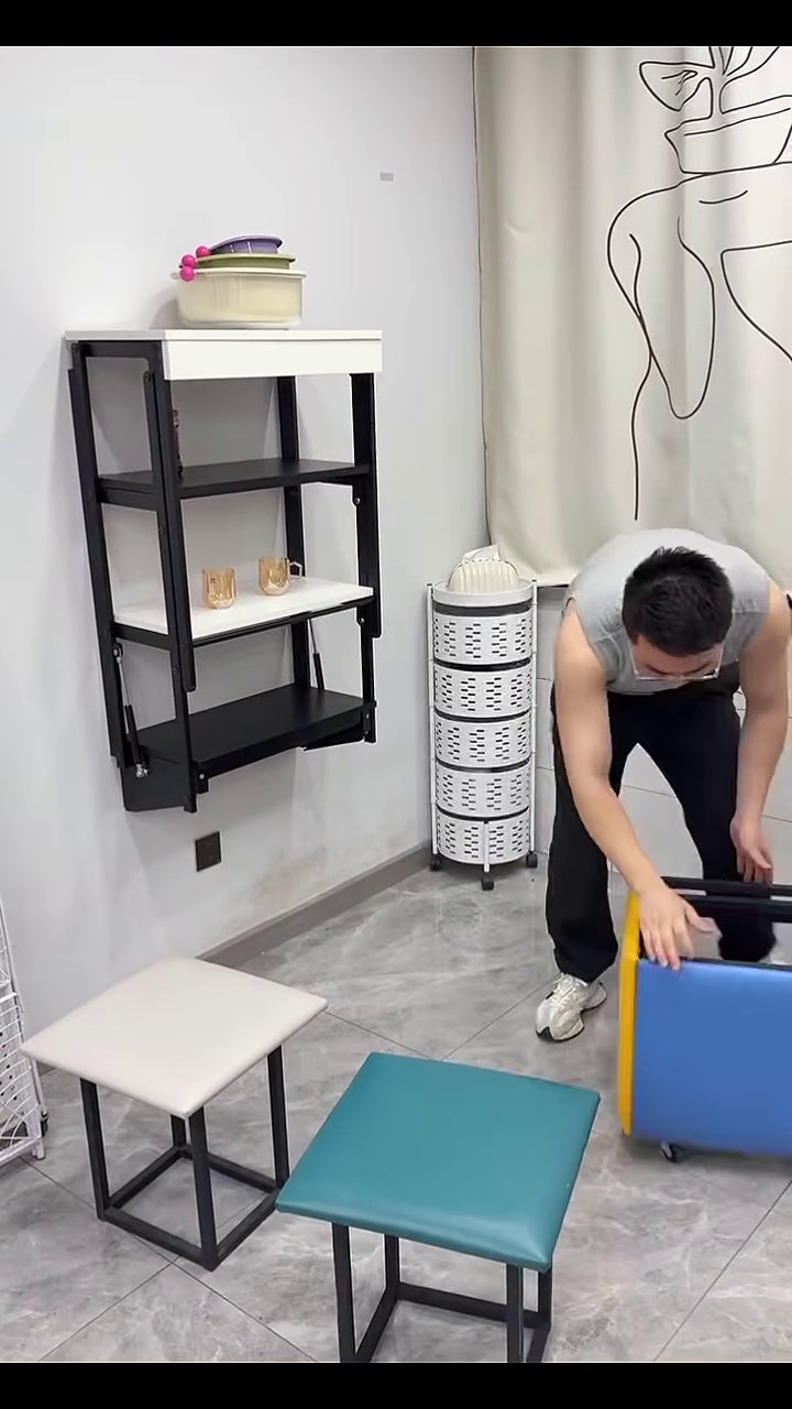 🪑✨ Rolling Magic Stool Set – 6 Chairs in 1 Compact Wonder! 🔄🛞