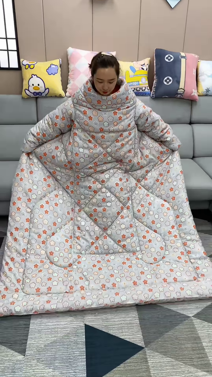 Cozy Wearable Blanket Quilt – Snuggle, Lounge, and Nap in Cloud‑Soft Comfort 💤🧸