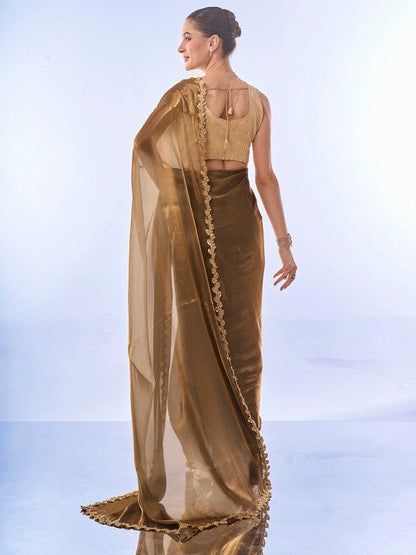 Sequinned Organza Saree