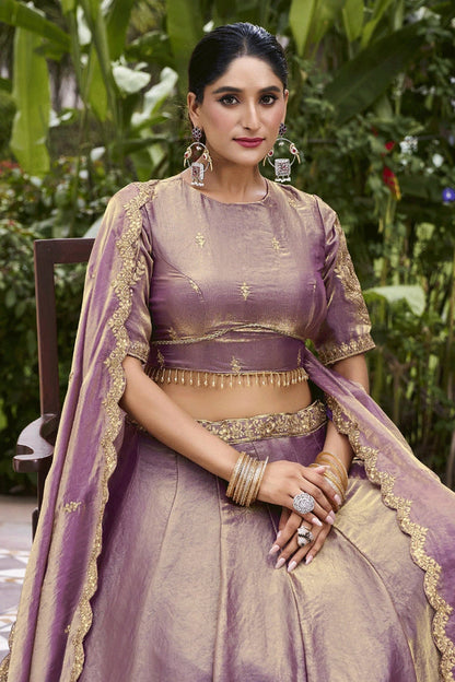 Heavy Flair Embroidery Work Lehenga Choli For Reception Party From Anaya Designer Studio