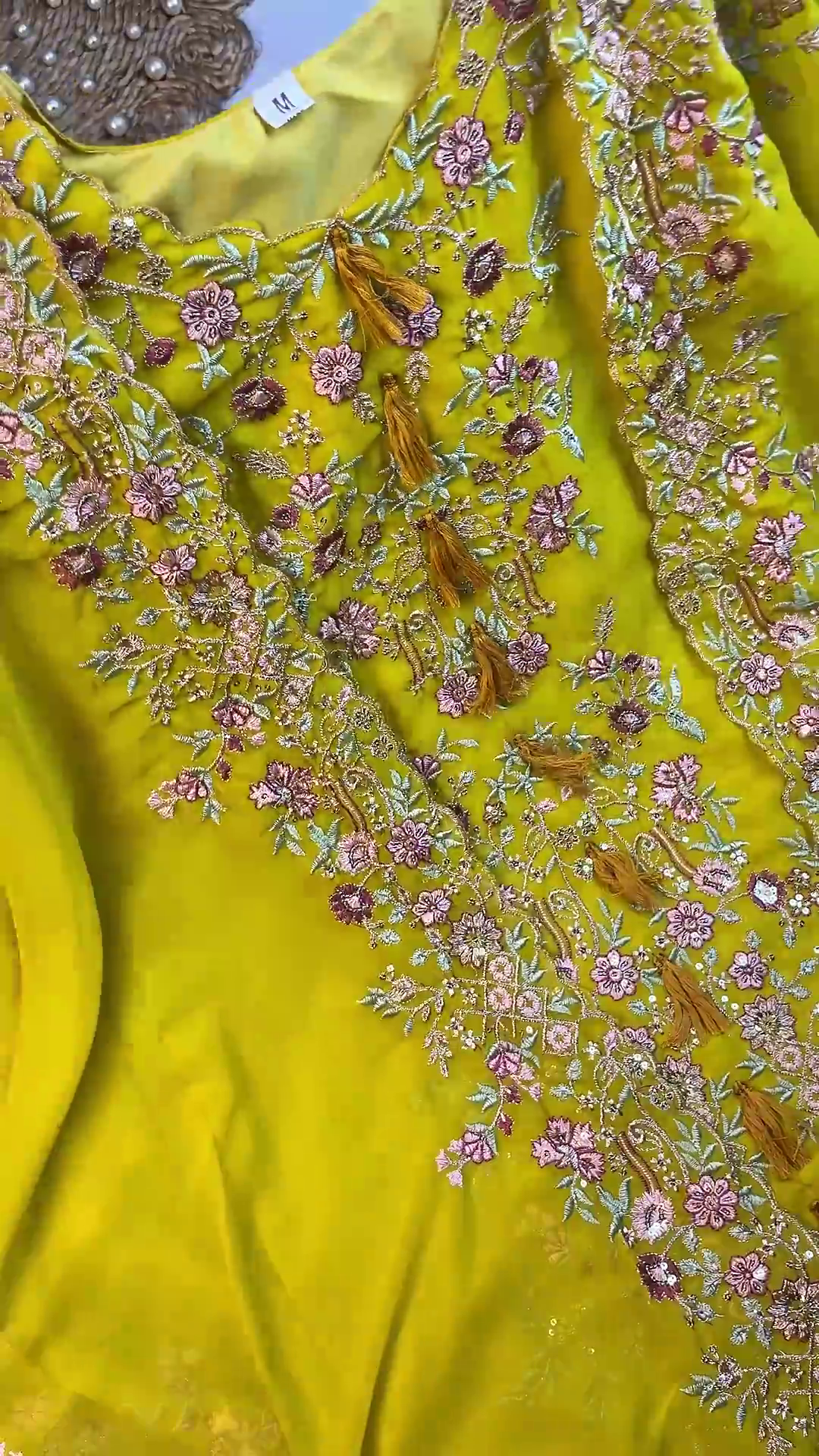 Garden-Inspired Floral Embroidered Silk Kurti Collection