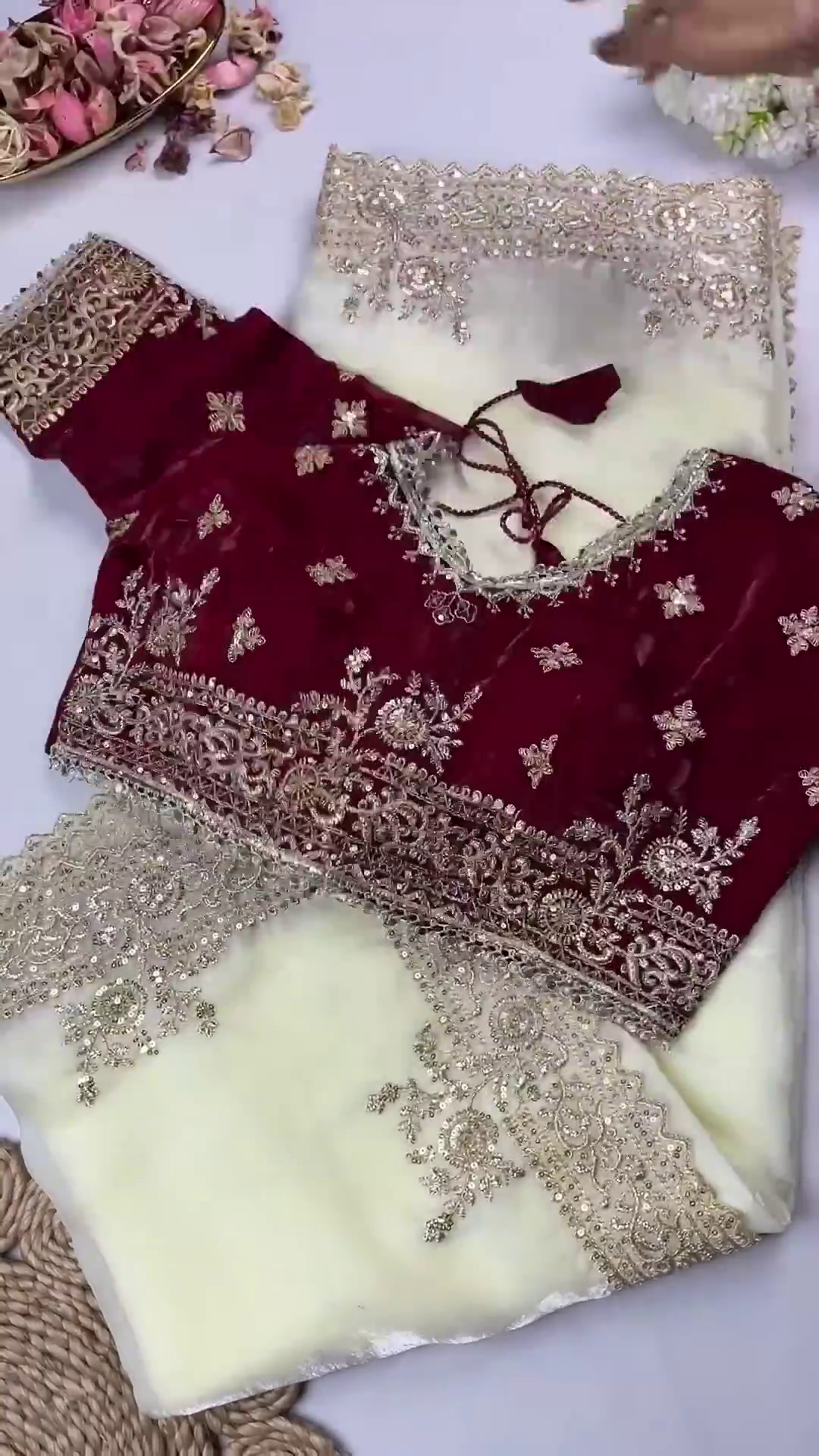Royal Velvet Heritage Blouse and Shimmer Saree Collection