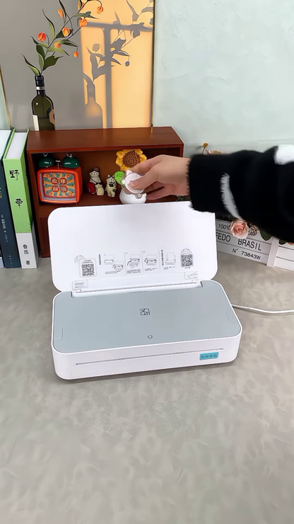 Ultra-Portable Inkless A4 Thermal Document Printer with Wireless Connectivity & Compact Travel Design