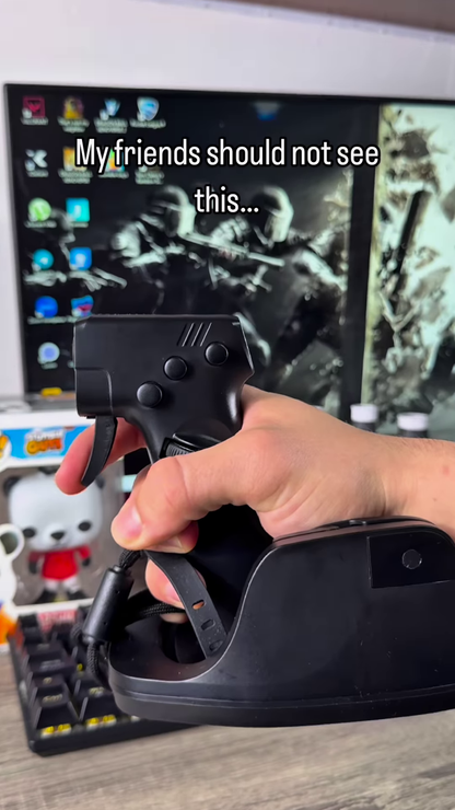 Professional High-Precision Flight Simulation Joystick with Ergonomic Grip and Programmable Rapid-Fire Buttons