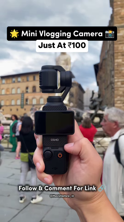 Pocket 3 Handheld 4K Vlogging Camera – 3-Axis Gimbal Stabilizer with Rotatable Screen & Ultra-Compact Design