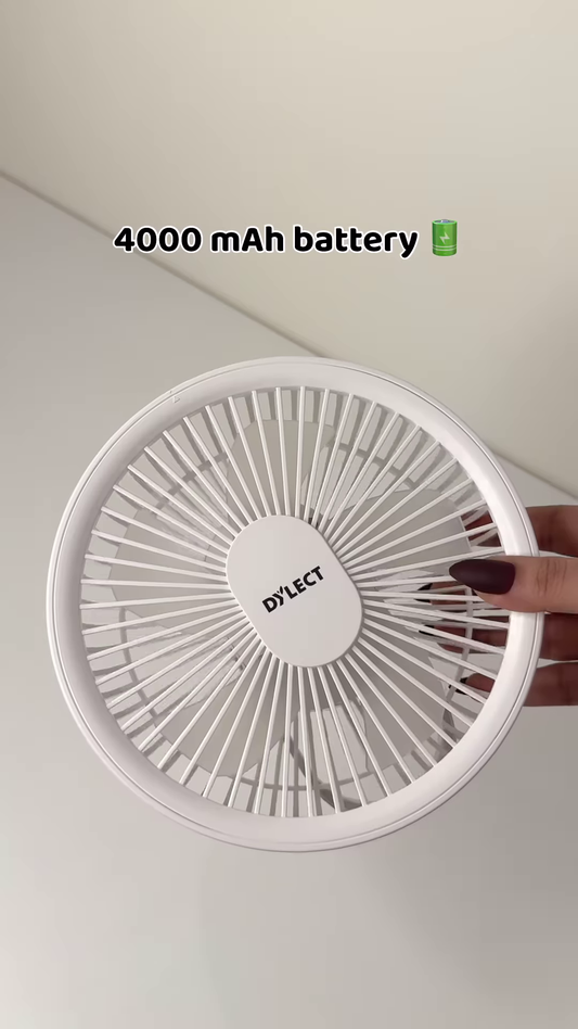 Smart Portable Standing Fan with Detachable Magnetic Remote Control, Tripod Stand & Night Light Function