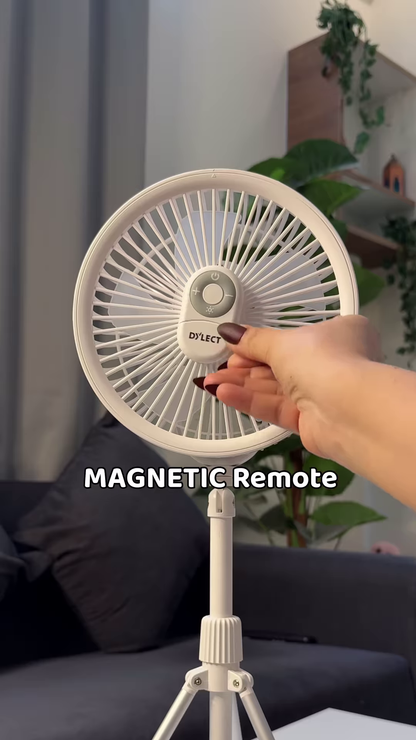 Smart Portable Standing Fan with Detachable Magnetic Remote Control, Tripod Stand & Night Light Function