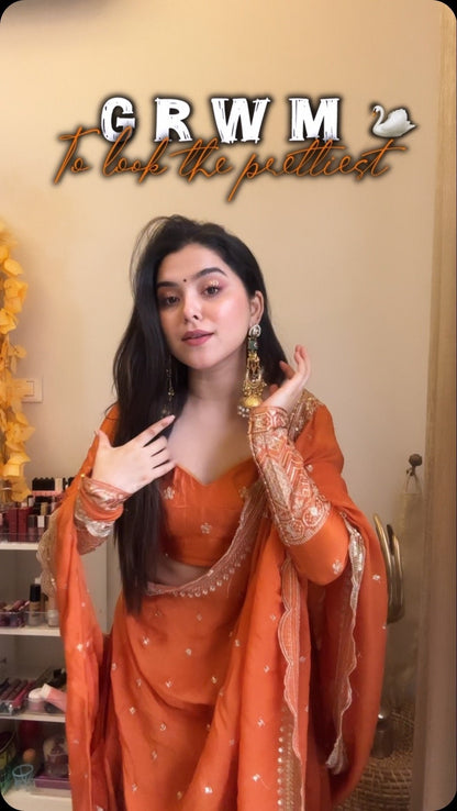 Presenting A New Embroidery Anarkali With Duppata and Sarara