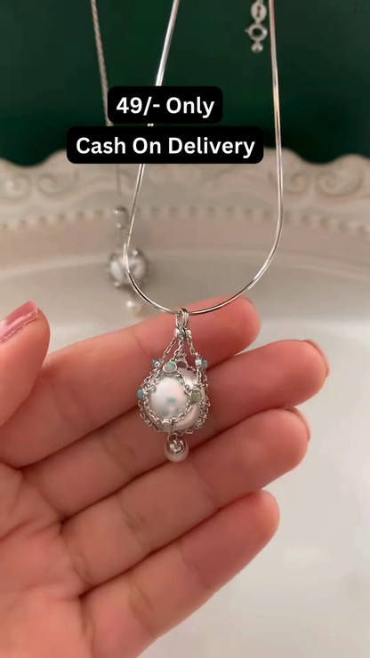 Elegant Silver-Toned Drop Earrings with Simulated Pearls and Crystal Accents