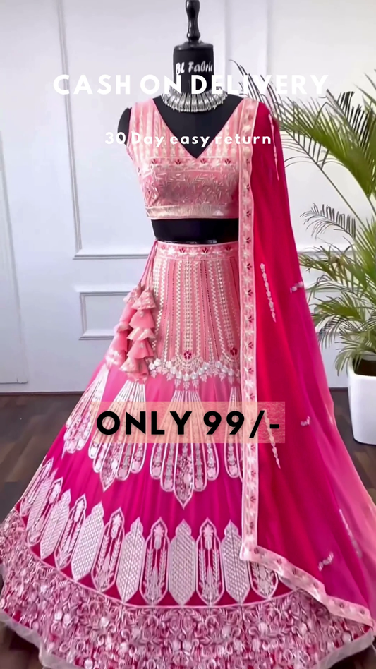 Designer Peach Color Party Wear Choli