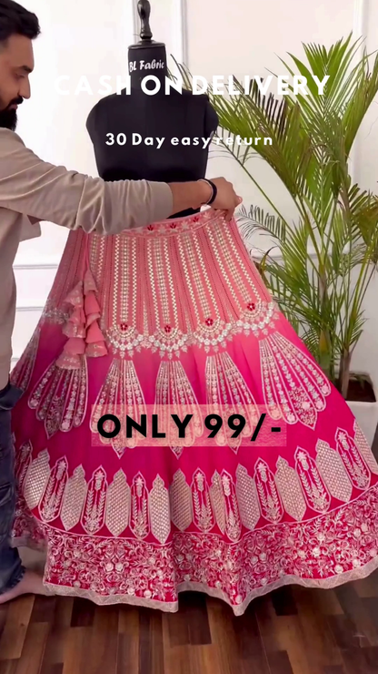 Designer Peach Color Party Wear Choli