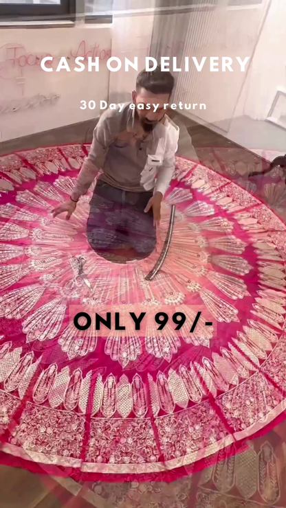 Designer Peach Color Party Wear Choli