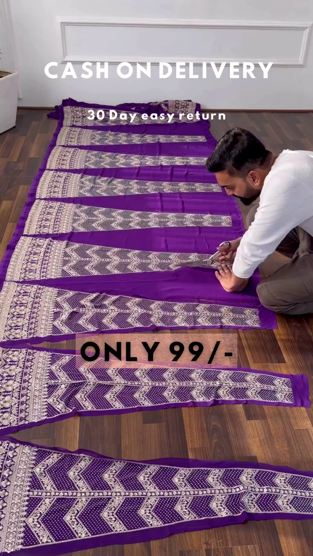 Purple Colored Party wear Embroidered Lehenga Choli