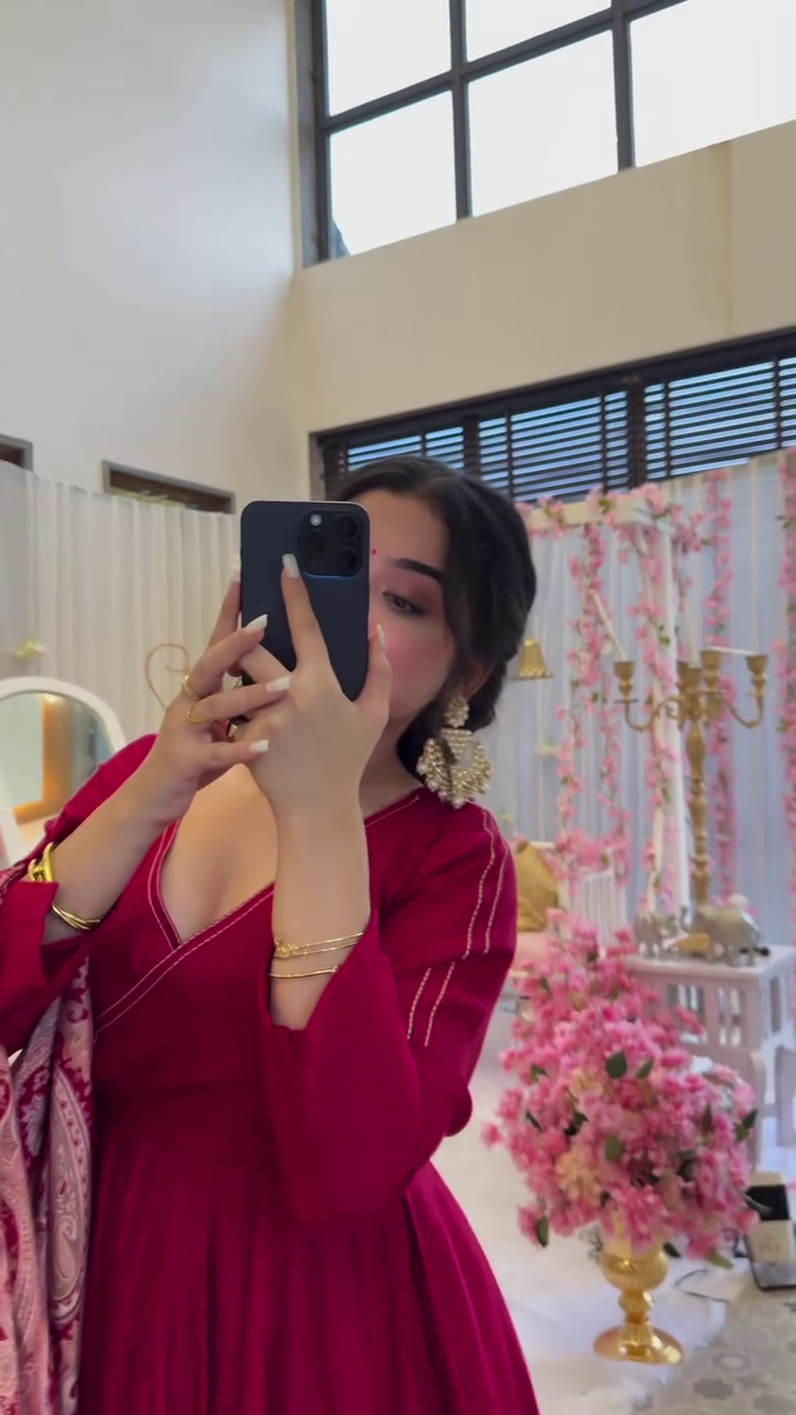 Bindi Modal Silk Solid Kurta Set with Printed Dupatta Embroidered