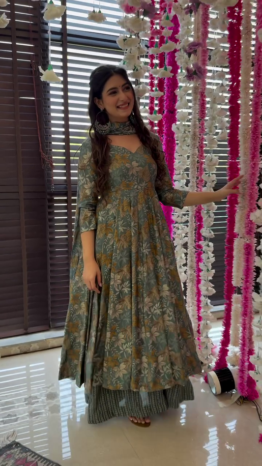 Floral Print Fit & Flare Dress