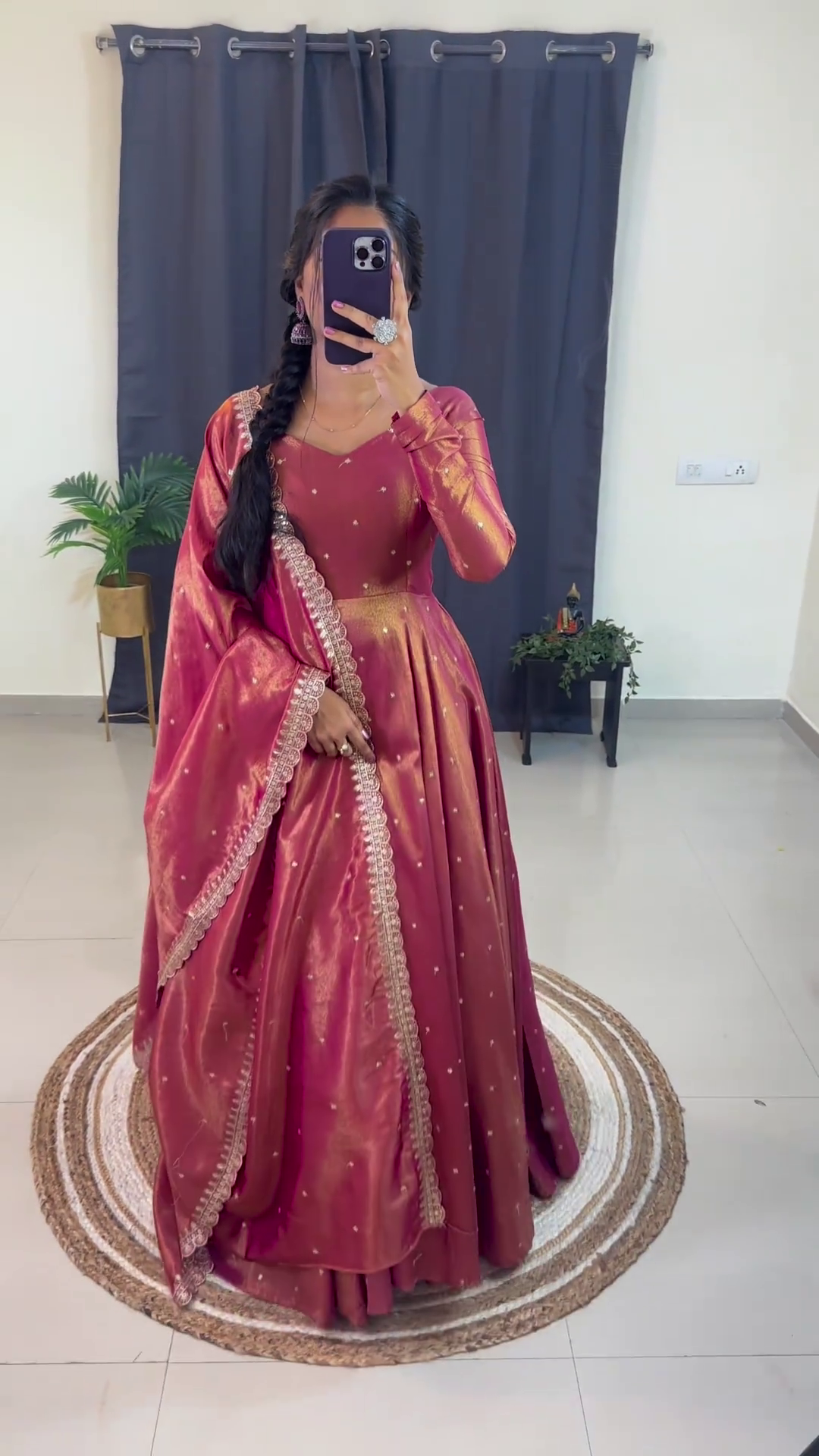 Beautiful Embroidery Sequence Gown Set